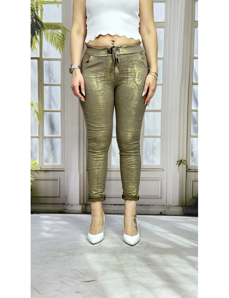 İTALYAN LAKLI PANTOLON VİZON