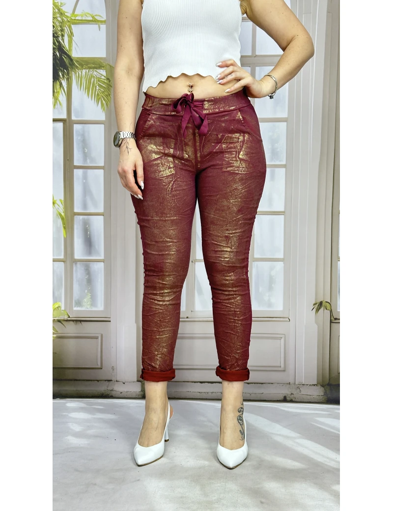 İTALYAN LAKLI PANTOLON BORDO