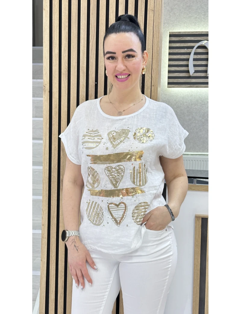 İTALYAN KETEN LAKLI BLUZ