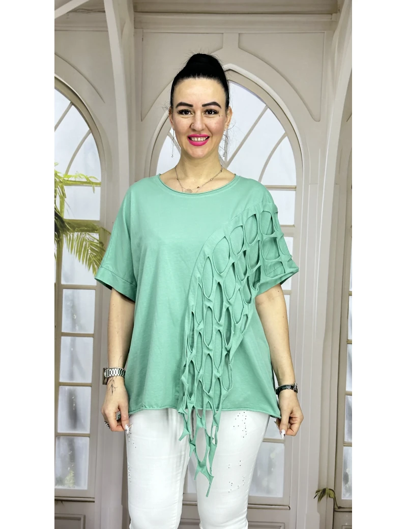 LAZER İTALYAN BLUZ MİNT